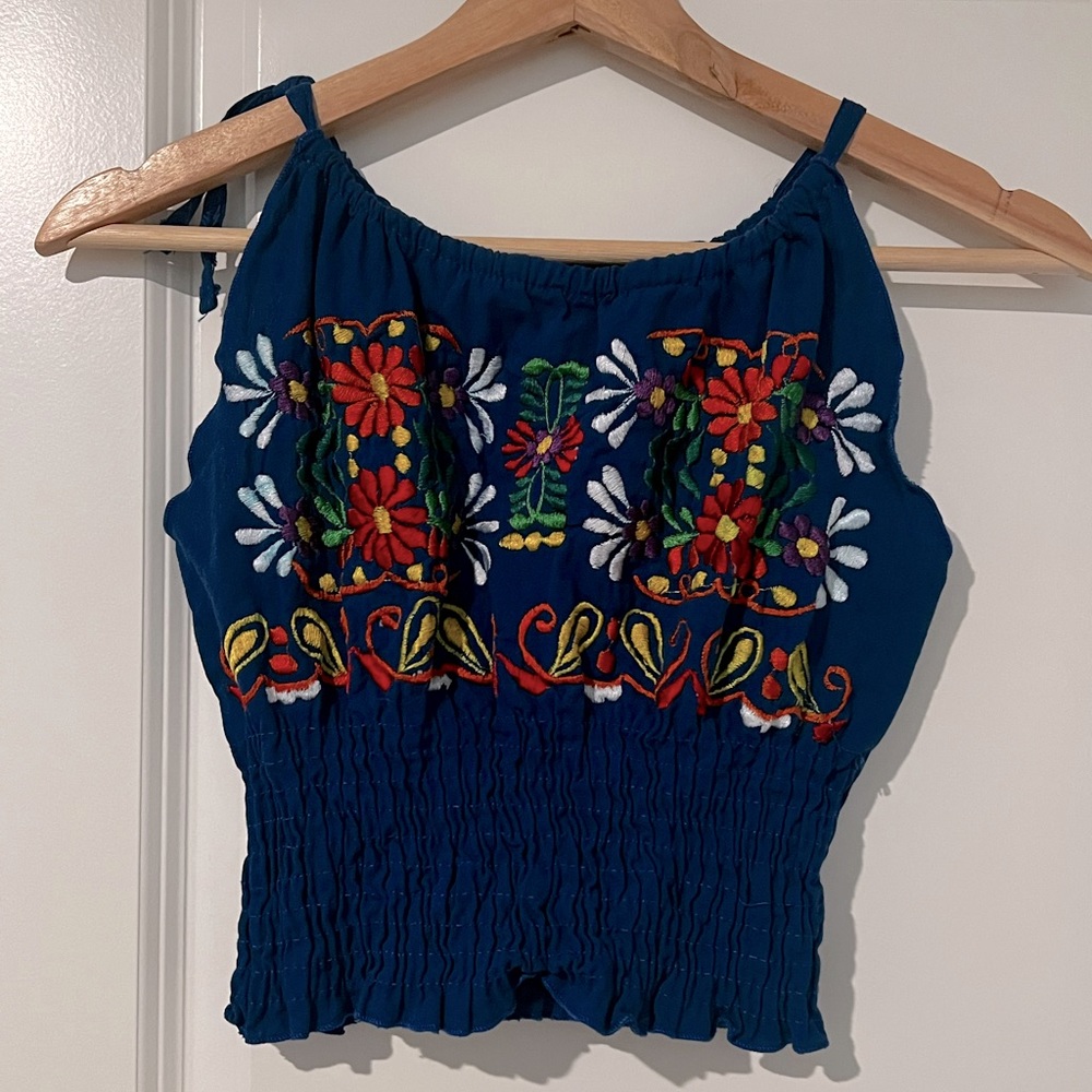 Hand Sewn Mexican Blouse from Guanajuato Mexico